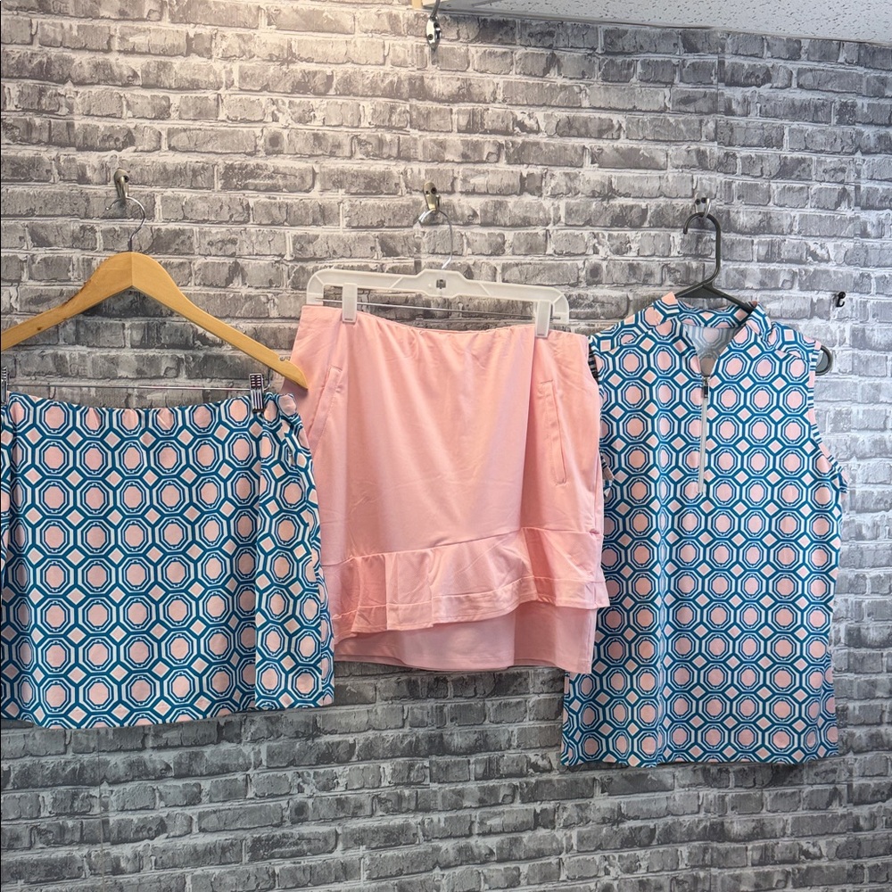 Tail‎ 3 piece Pink and Blue Patterned Skirt